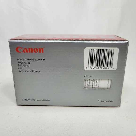 Canon IX240 Elph Jr Point & Shoot APS Film Camera in Box w/ Instructions & Case - Picture 12 of 12